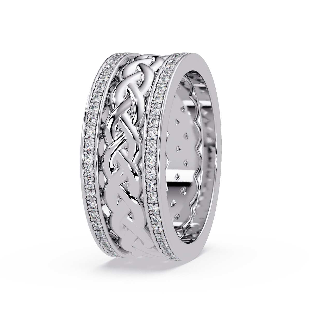 0.4 CTW Braided Pavé Diamond Ring — Alternate View 8