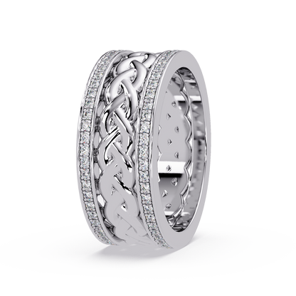 0.4 CTW Braided Pavé Diamond Ring — Alternate View 8