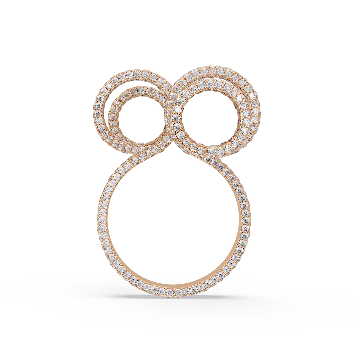 5.5 CTW Spiral Pavé Statement Diamond Ring — Alternate View 7