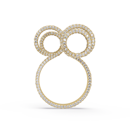 5.5 CTW Spiral Pavé Statement Diamond Ring — Alternate View 9