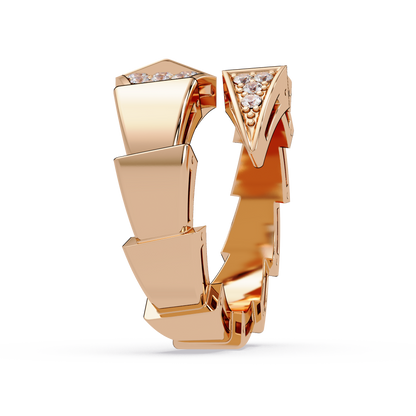 0.3 CTW Geometric Pavé Wrap Diamond Ring — Alternate Side View