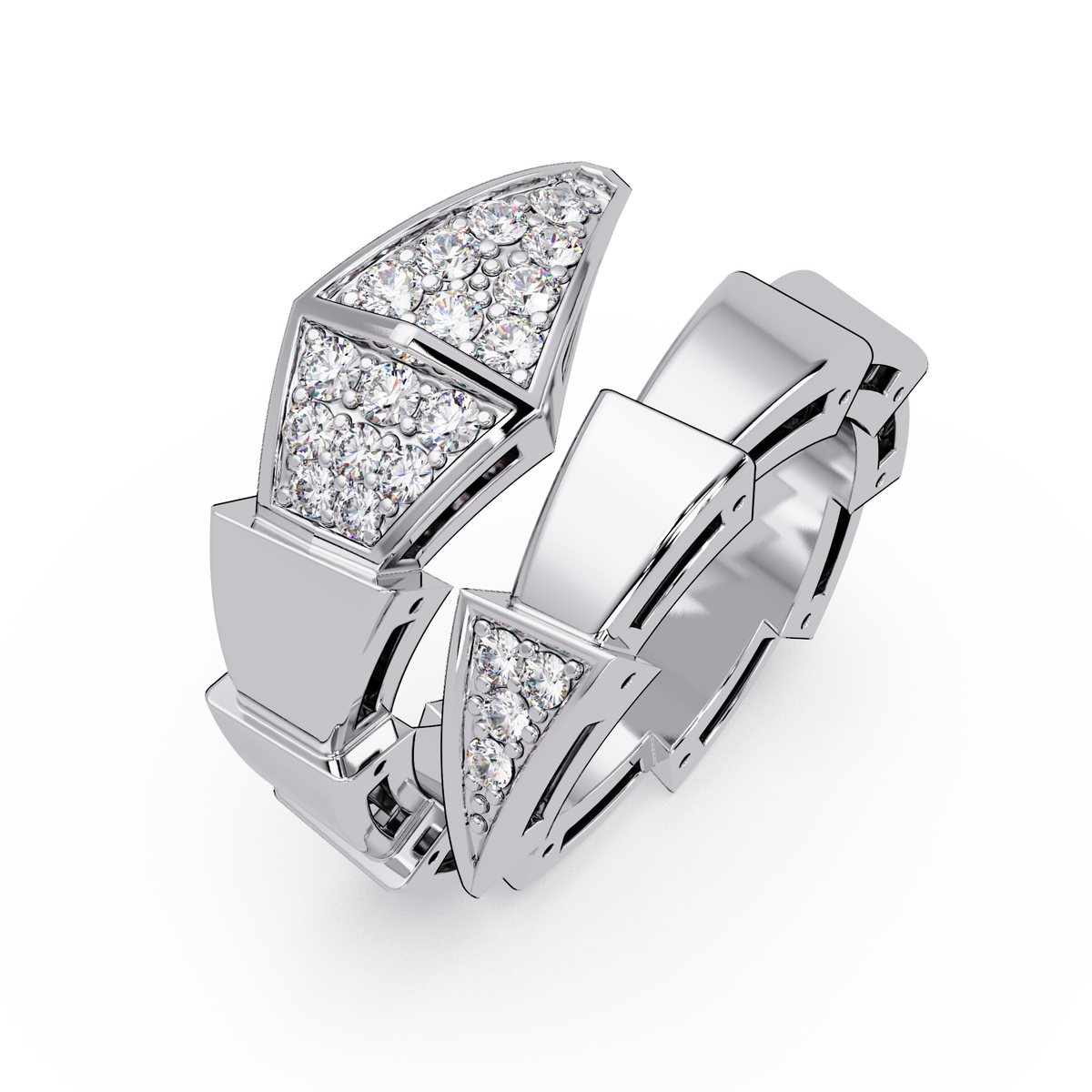 0.3 CTW Geometric Pavé Wrap Diamond Ring — Alternate View 10