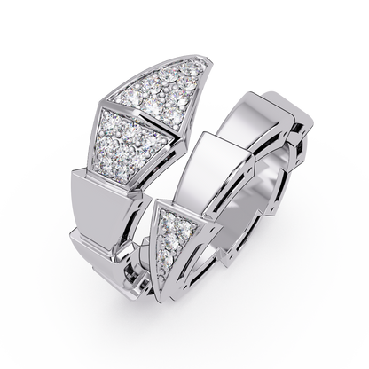 0.3 CTW Geometric Pavé Wrap Diamond Ring — Alternate View 10
