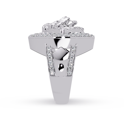 1.1 CTW Lion Crest Pavé Diamond Ring — Alternate View 11