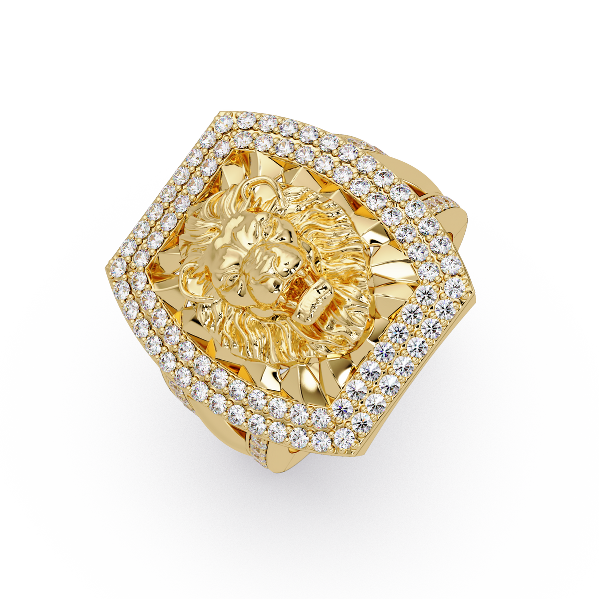 1.1 CTW Lion Crest Pavé Diamond Ring — Alternate View 9