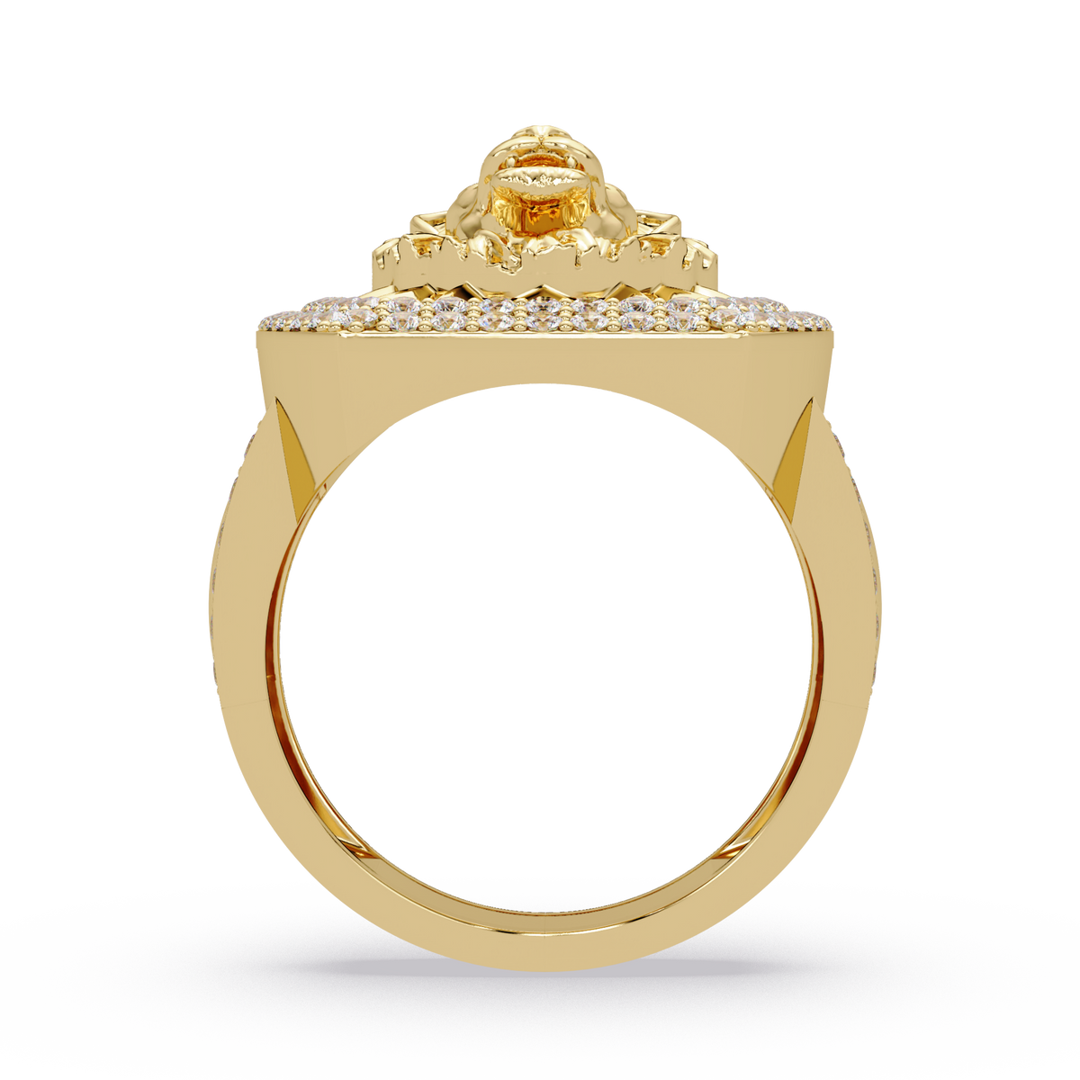 1.1 CTW Lion Crest Pavé Diamond Ring — Alternate View 6