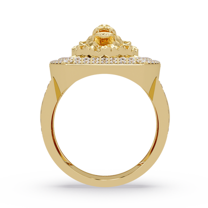 1.1 CTW Lion Crest Pavé Diamond Ring — Alternate View 6