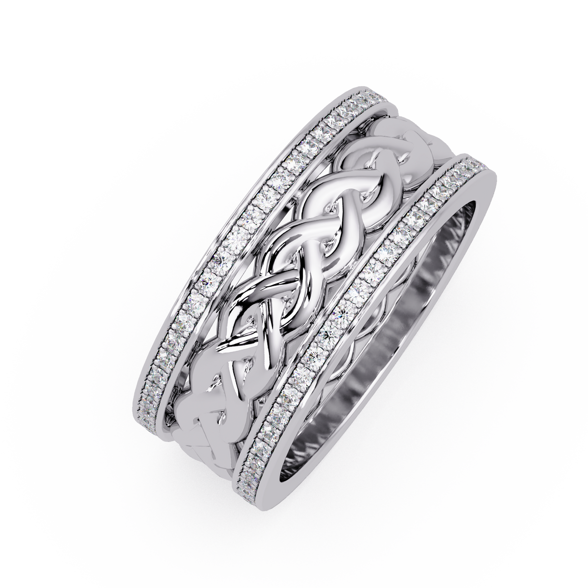 0.4 CTW Braided Pavé Diamond Ring — Alternate View 11