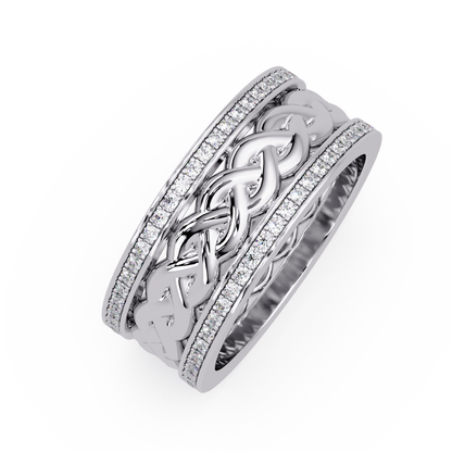 0.4 CTW Braided Pavé Diamond Ring — Alternate View 11